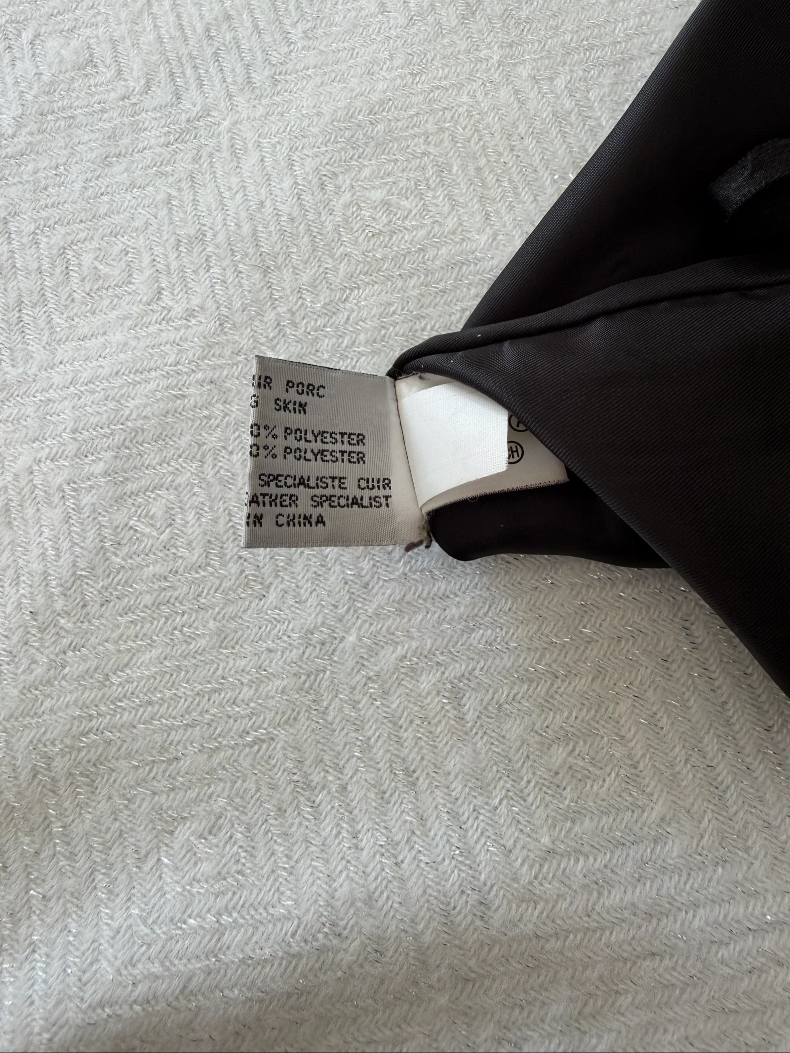 Calça couro preta de couro de porco veludo genuíno Édéis tamanho 36 – photo 9